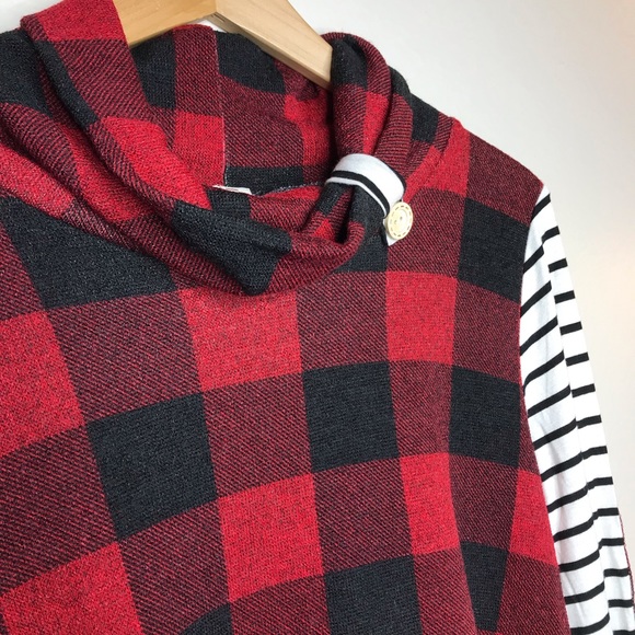 LAST ONE SIZE M❗️Buffalo plaid sweater elbow patch - Picture 5 of 8